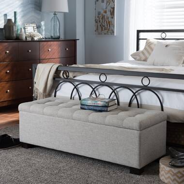 Kareem upholstered store storage bench